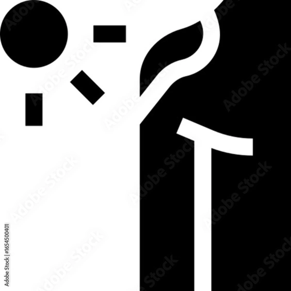 Obraz Sunburn Pain Vector Icon