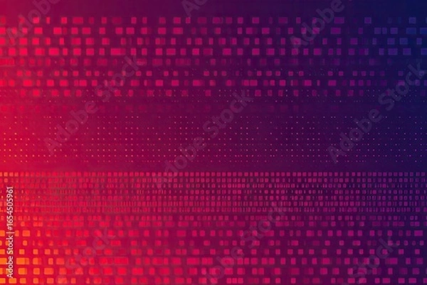 Fototapeta Abstract geometric pattern of rows of rectangles in vibrant red-purple gradient