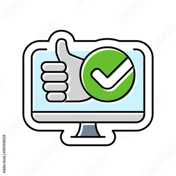 Fototapeta user friendly interface color icon vector illustration