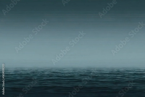 Fototapeta Misty, dark ocean landscape