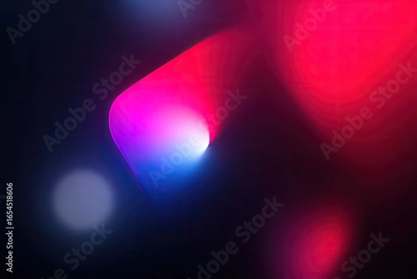 Fototapeta Abstract shape bathed in vibrant, glowing colors