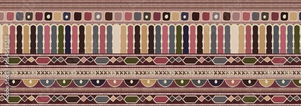 Obraz Seamless Paisley Indian Silky and Abstract boder	