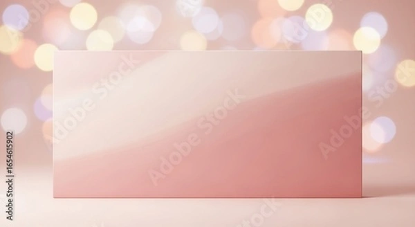 Fototapeta Elegant pink backdrop with smooth gradient and bokeh lights for use in creative projects, photography, and promotional materials