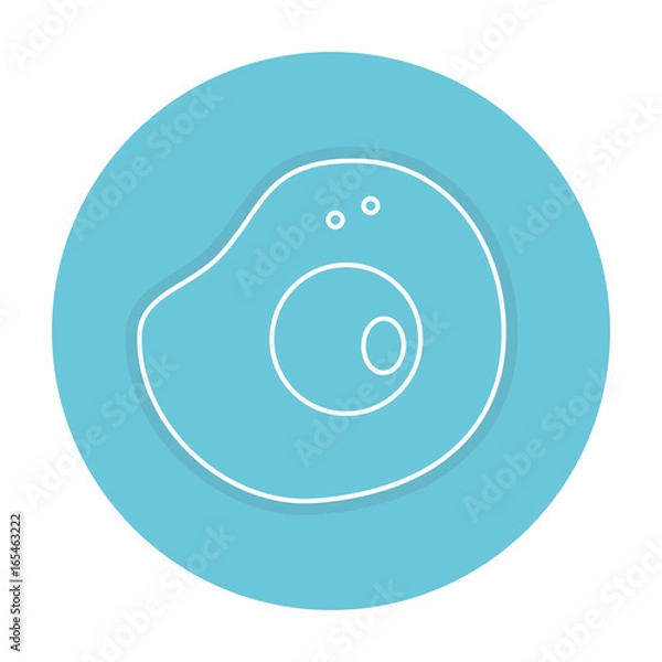 Obraz egg fried isolated icon vector illustration design