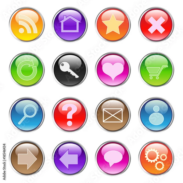 Fototapeta basic web icons