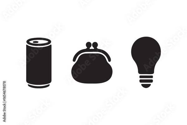 Fototapeta black and white cosmetic container and bulb 