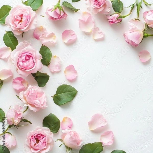 Fototapeta Roses and the beautiful petals