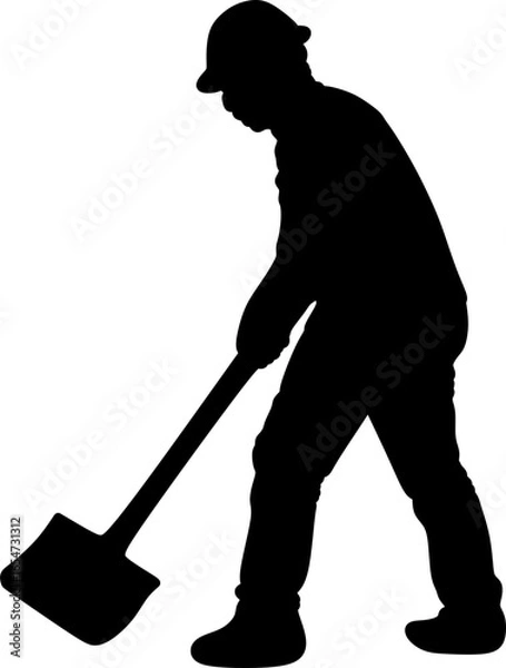 Obraz Worker Silhouette