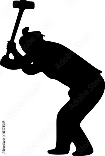 Obraz Worker Silhouette