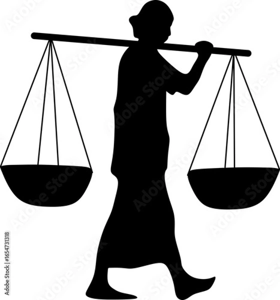 Obraz Worker Silhouette