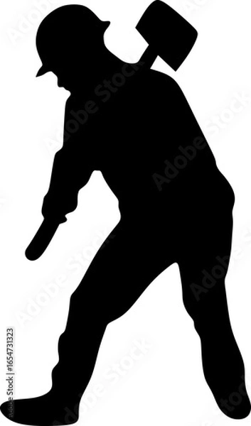 Obraz Worker Silhouette
