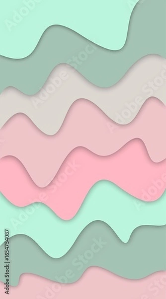 Obraz Abstract layered paper cut effect