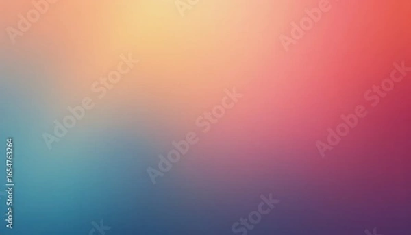 Fototapeta A blurry image of a red, orange, and blue background.