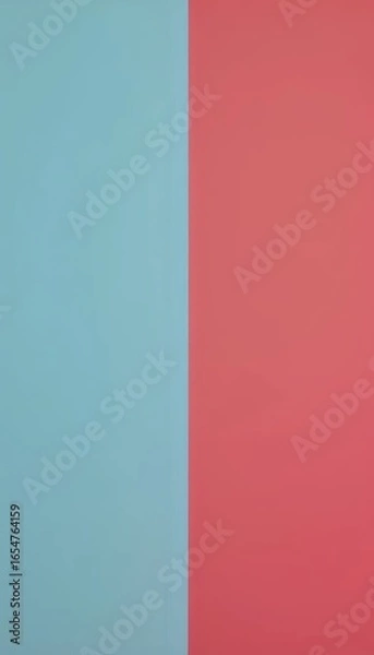 Obraz A red and blue painting on a white wall.