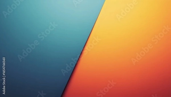 Fototapeta A close up of a blue and orange background.