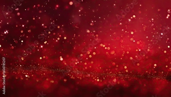 Obraz Deep red background with glittering particles
