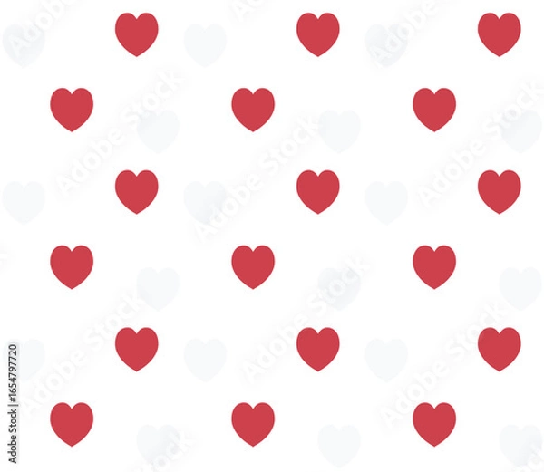 Obraz Hearts background. Vector seamless pattern.
