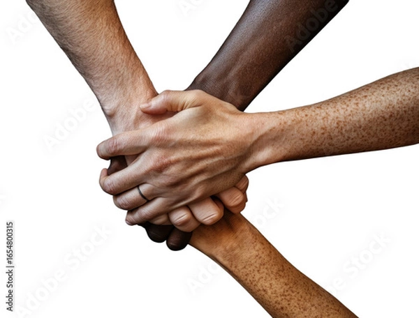 Fototapeta PNG Hands together support diverse.