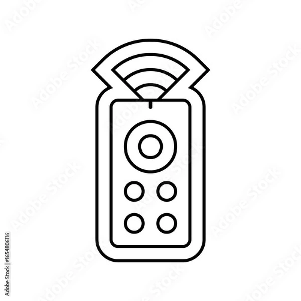 Obraz remote control line icon vector illustration