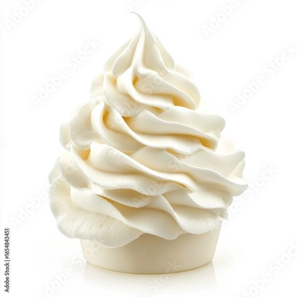 Fototapeta Creamy Swirl Soft Serve in a Cup
