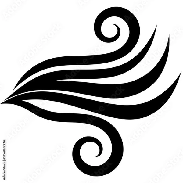 Obraz abstract black and white vector