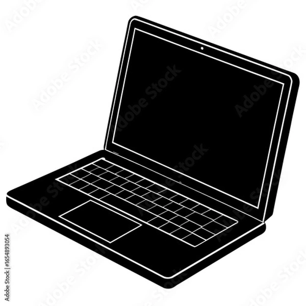 Obraz laptop computer isolated on white