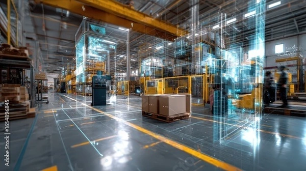 Fototapeta Augmentedrealityenhanced predictive supply chain interface