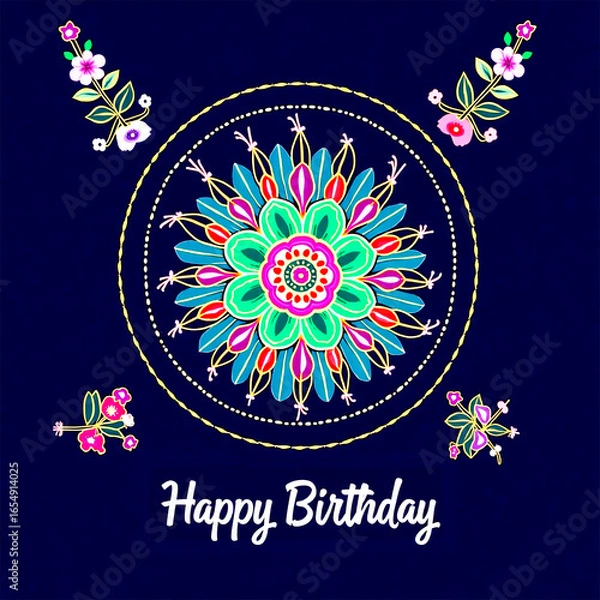 Fototapeta Happy diwali greeting card design template