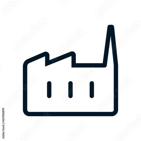 Fototapeta Factory icon 2, Vector logo sign, Illustration, shape, design, UX UI icon, editable eps