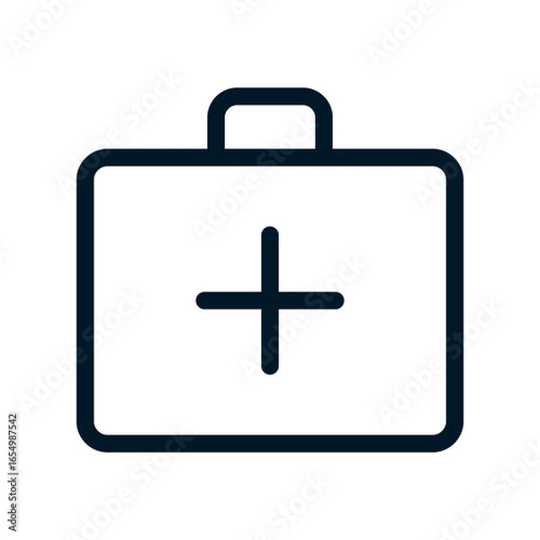 Fototapeta First aid icon, Vector logo sign, Illustration, shape, design, UX UI icon, editable eps