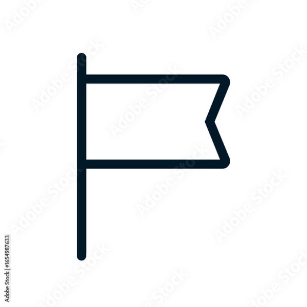 Fototapeta Flag icon, Vector logo sign, Illustration, shape, design, UX UI icon, editable eps