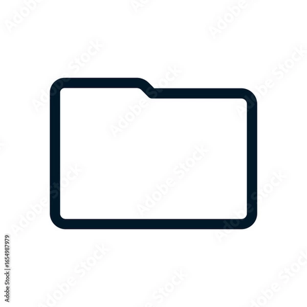 Fototapeta Folder icon, Vector logo sign, Illustration, shape, design, UX UI icon, editable eps