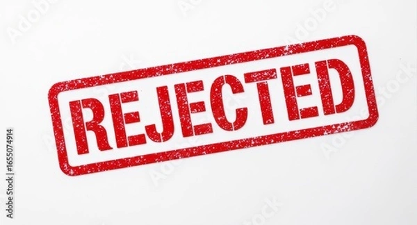 Obraz Rejected stamp on white background
