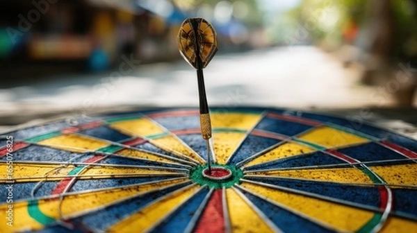 Fototapeta Dart focused on target