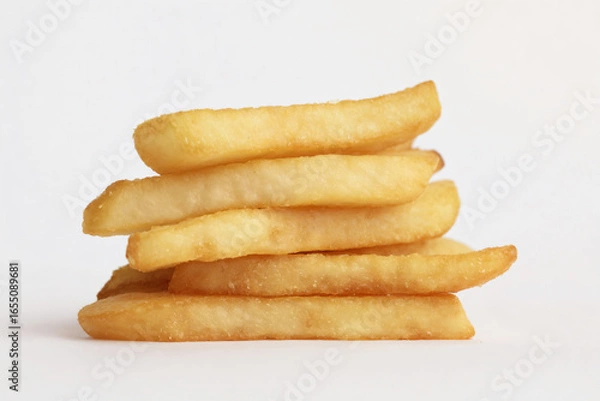 Fototapeta a stack of french fries sitting on top of each other