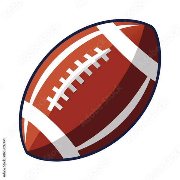 Obraz Realistic-Rugby-Ball-Vector-Art