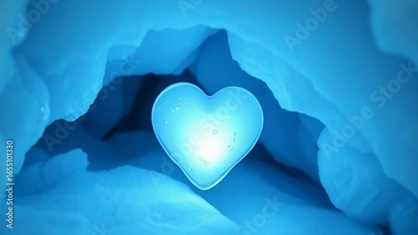Obraz heart shaped ice