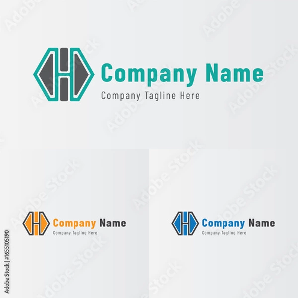 Fototapeta Hexagon Logo Design Template