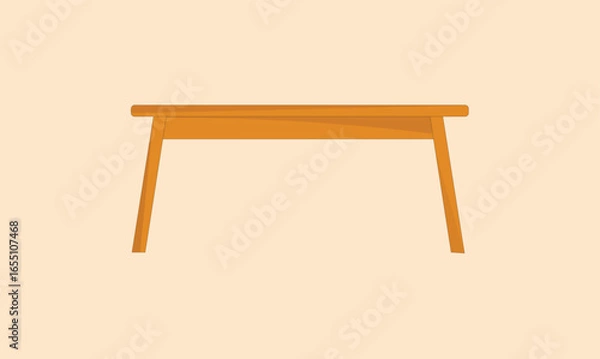 Obraz Wooden single beautiful table design