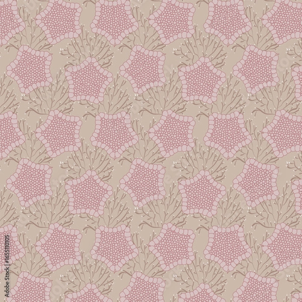 Fototapeta Cute Starfish seamless vector pattern