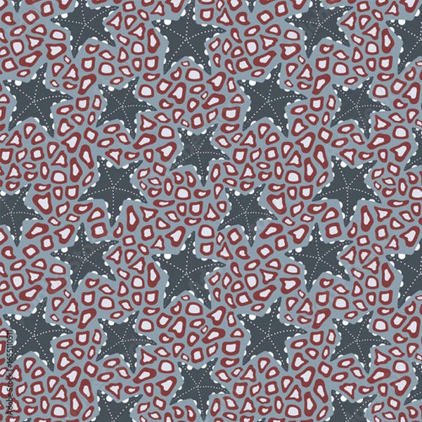 Fototapeta Cute Starfish seamless vector pattern