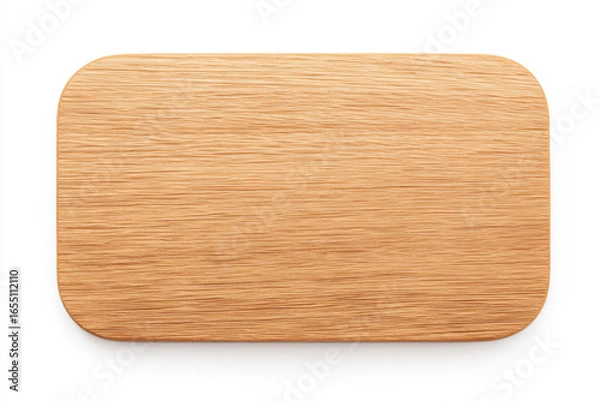 Fototapeta a wooden cutting board with a white background