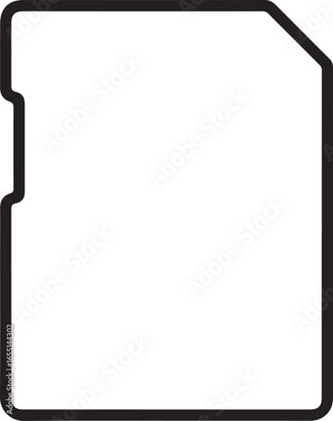 Obraz sd card icon outline
