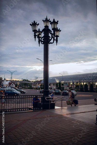 Fototapeta railway city