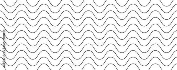 Fototapeta Sea wave icon set. Water logo, line ocean symbol in vector flat