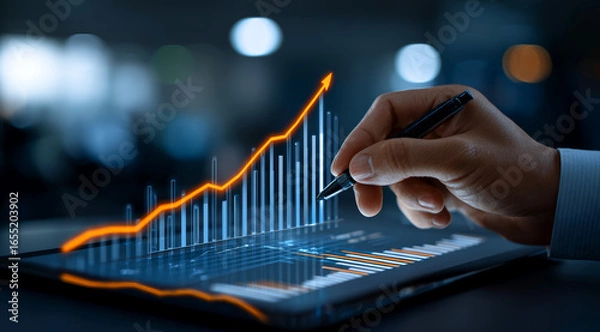 Fototapeta Technological empowerment of data growth