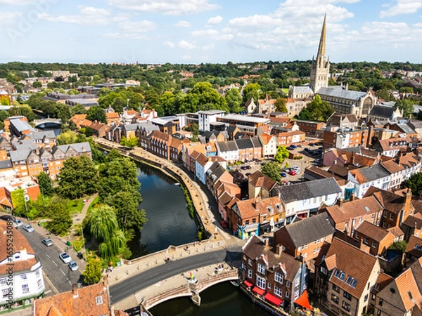 Obraz Riverside Walk aerial view