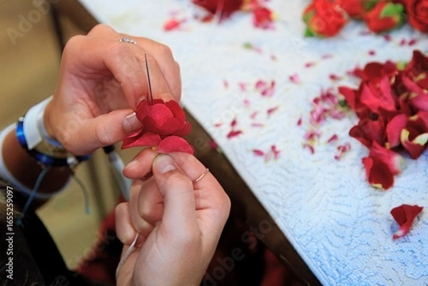 Obraz Making Hawaiian Leis