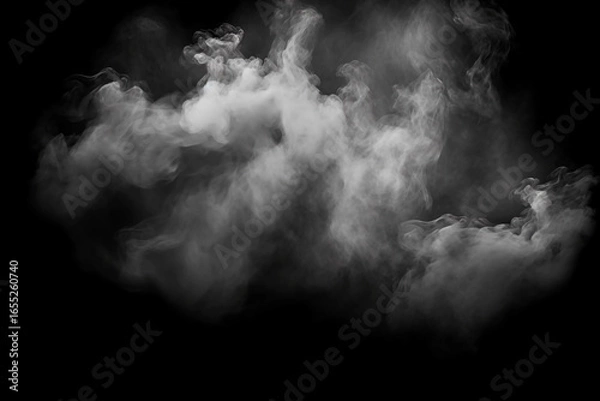 Fototapeta photo Overlay just fog on black empty background