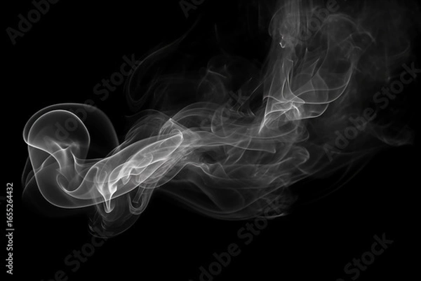Fototapeta Photo Overlay just smoke on black empty background